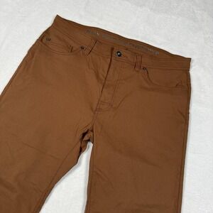 Prana Pants Mens 36x32 Brown Slim Fit Stretch Outdoor Travel Casual M4BN32312